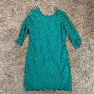 Green lace dress